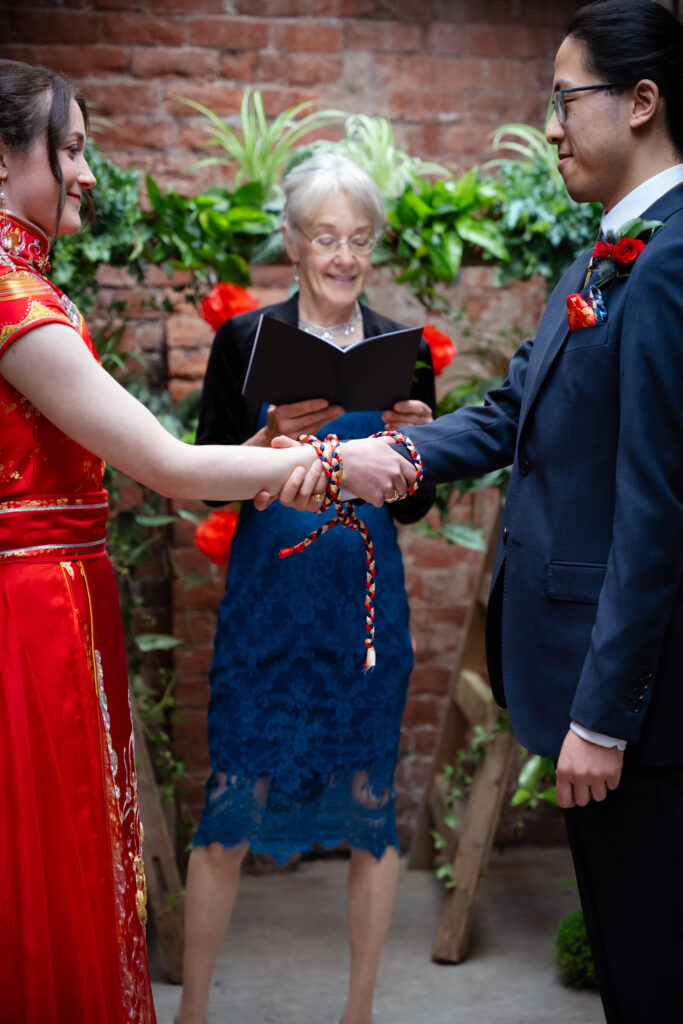 Cultural Wedding Ceremony with Handfasting and Botanical Styling